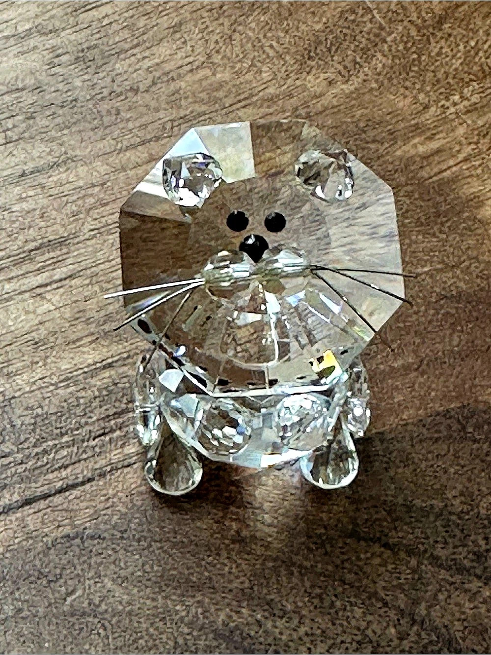 Vintage (1980’s) “Crystal Zoo” Collection Lion Miniature